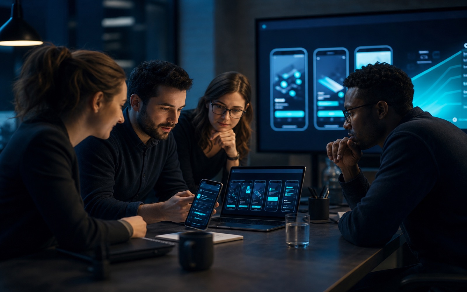 Product team reviewing a Flutter app before App Store launch
